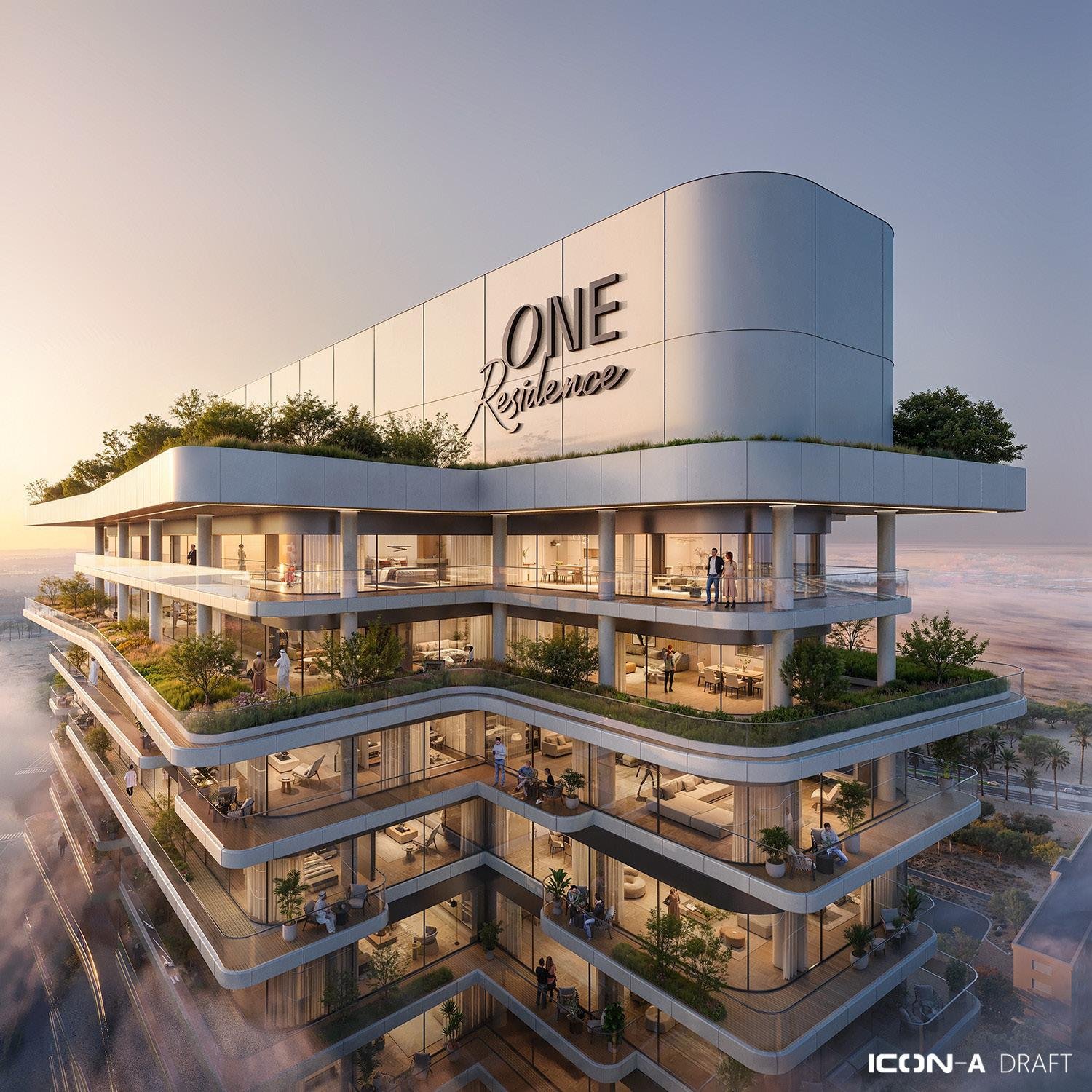 ONE Residence Al Reem Island elegant apartment interiors with city skyline views and contemporary luxury finishes
