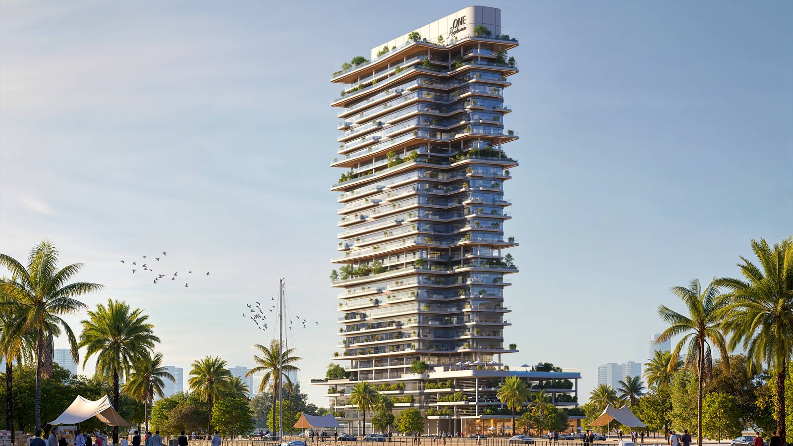 ONE Residence Al Reem Island premium waterfront community with landscaped surroundings and luxury urban living